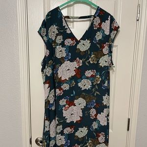 Teal floral spring dress 👗